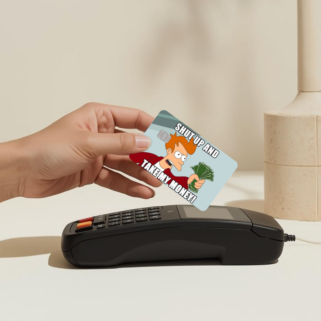 SkinIt nálepka na kartu - Take my money