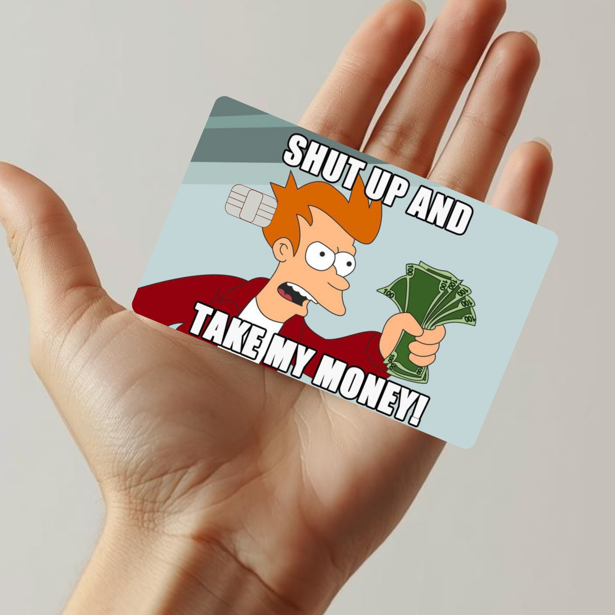 SkinIt nálepka na kartu - Take my money